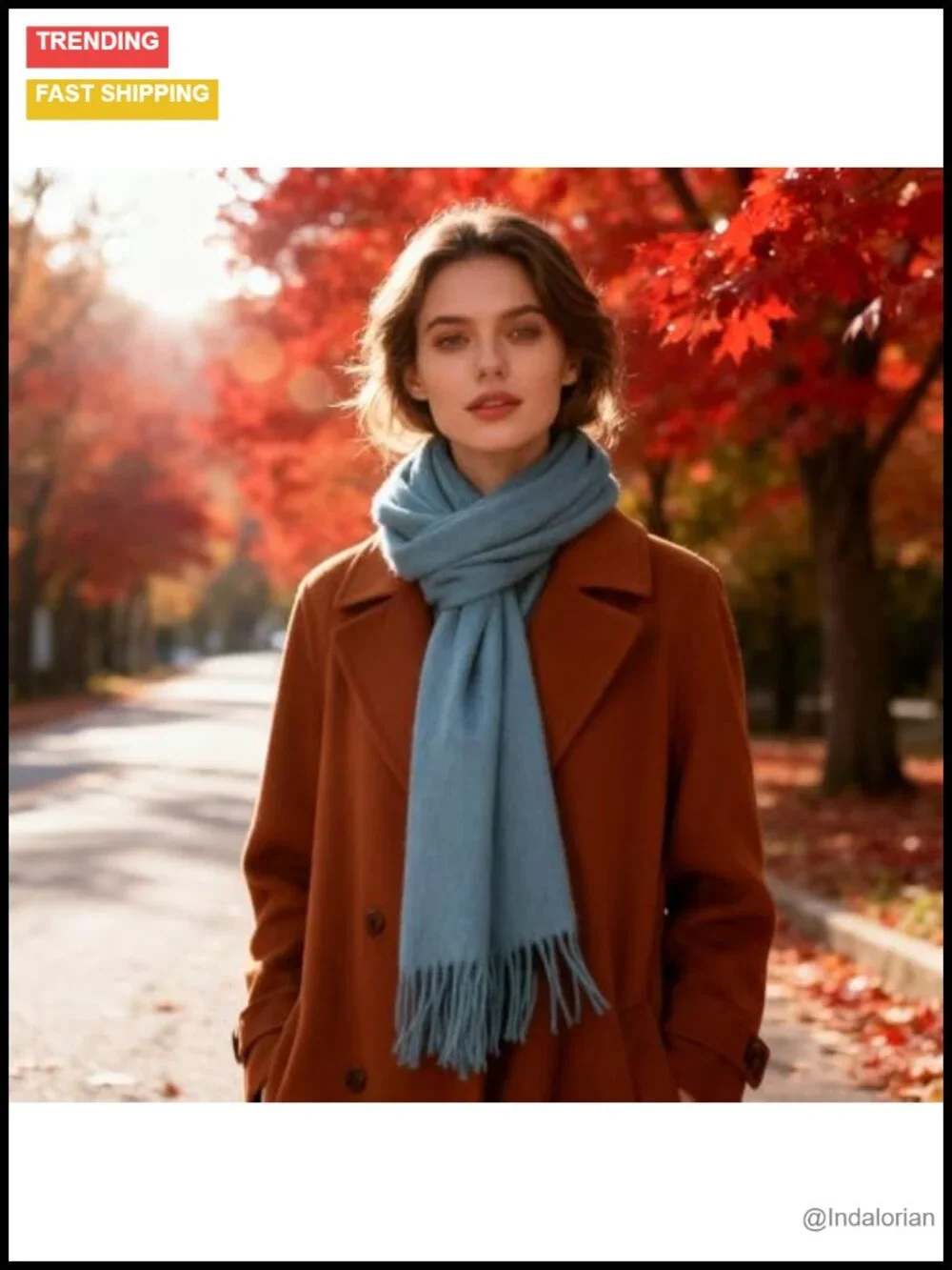 100% Wool Scarf with Tassels - Soft Winter Wrap for Men & Women